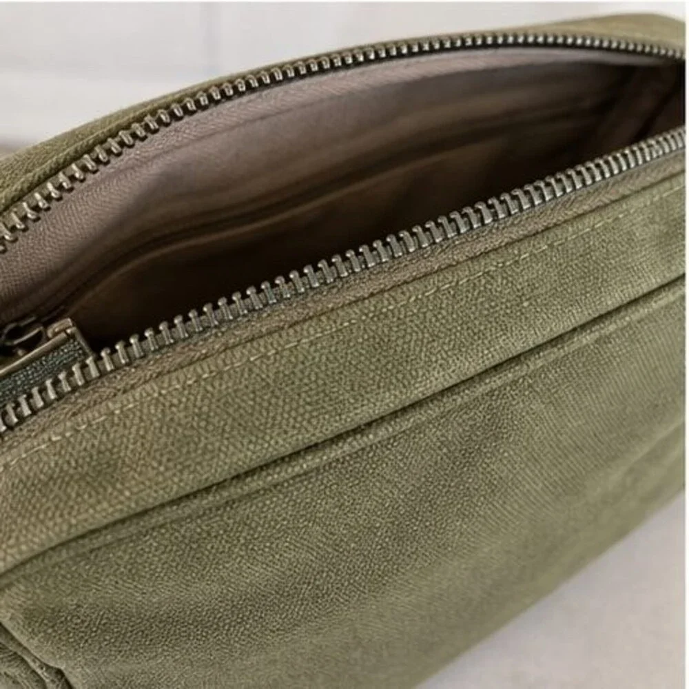 Olive Canvas Crossbody Bag